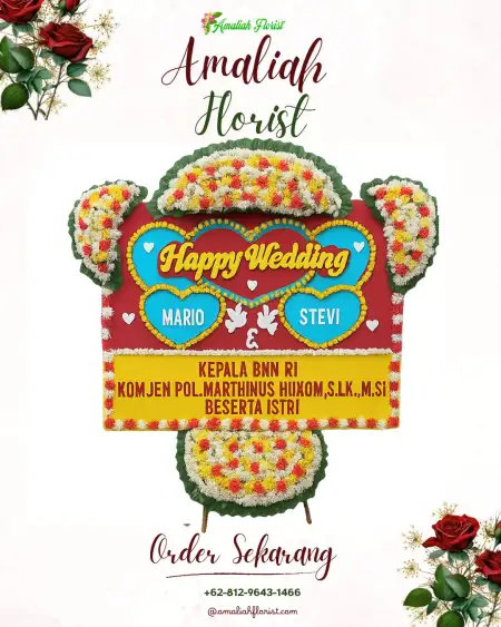 Papan Bunga Pernikahan Sanaman Mantikei